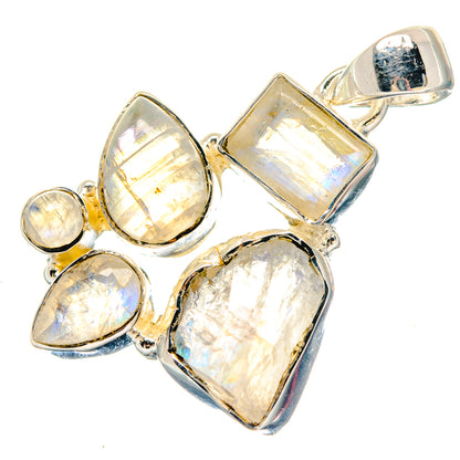 Rainbow Moonstone Pendants handcrafted by Ana Silver Co - PD19771