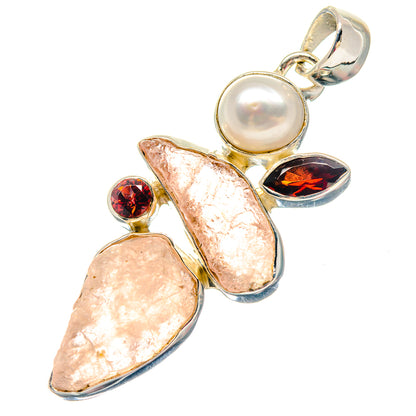 Rose Quartz Pendants handcrafted by Ana Silver Co - PD19794