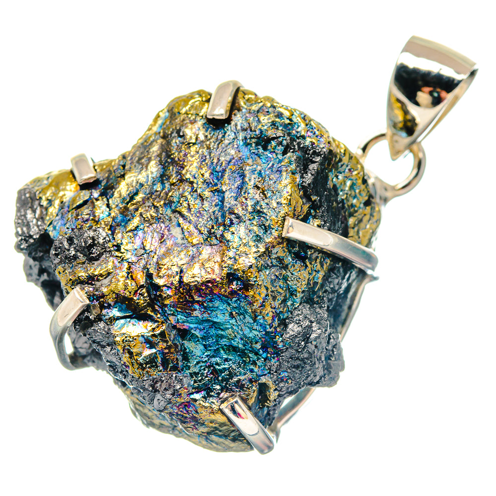 Spectro Pyrite Druzy Pendants handcrafted by Ana Silver Co - PD19802 - Photo 2