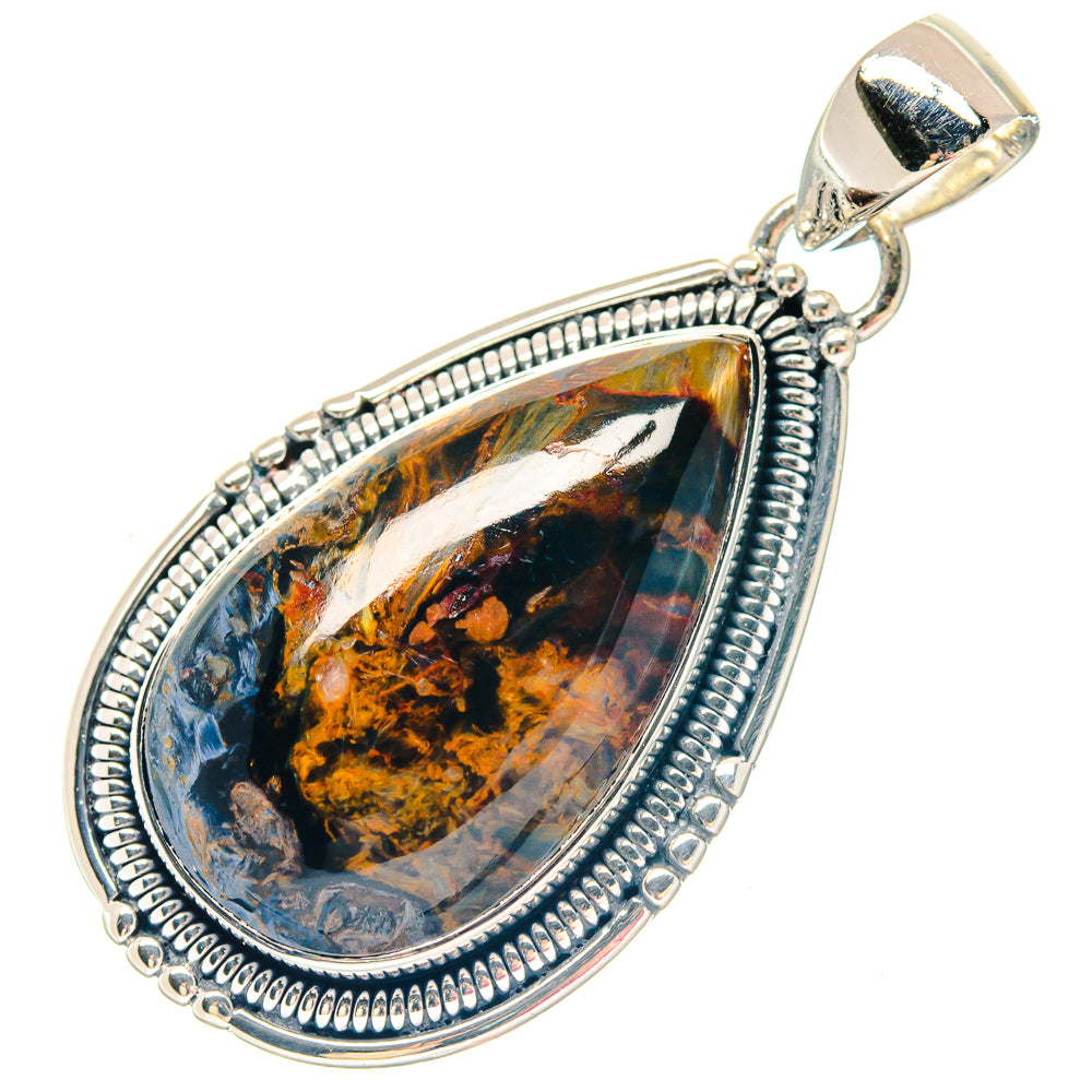 Golden Pietersite Pendants handcrafted by Ana Silver Co - PD19806