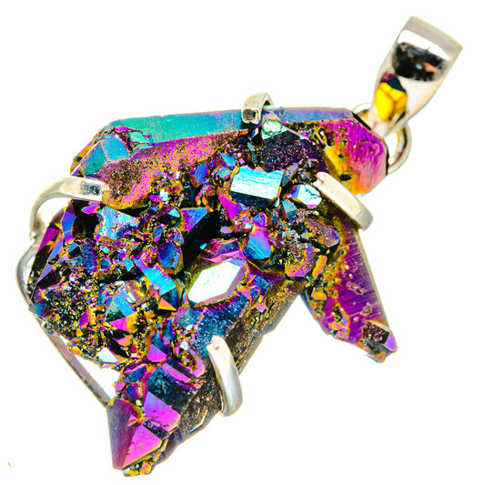 Titanium Druzy Pendants handcrafted by Ana Silver Co - PD19831