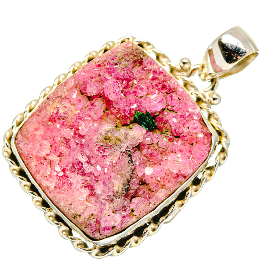 Cobalto Calcite Druzy Pendants handcrafted by Ana Silver Co - PD19871