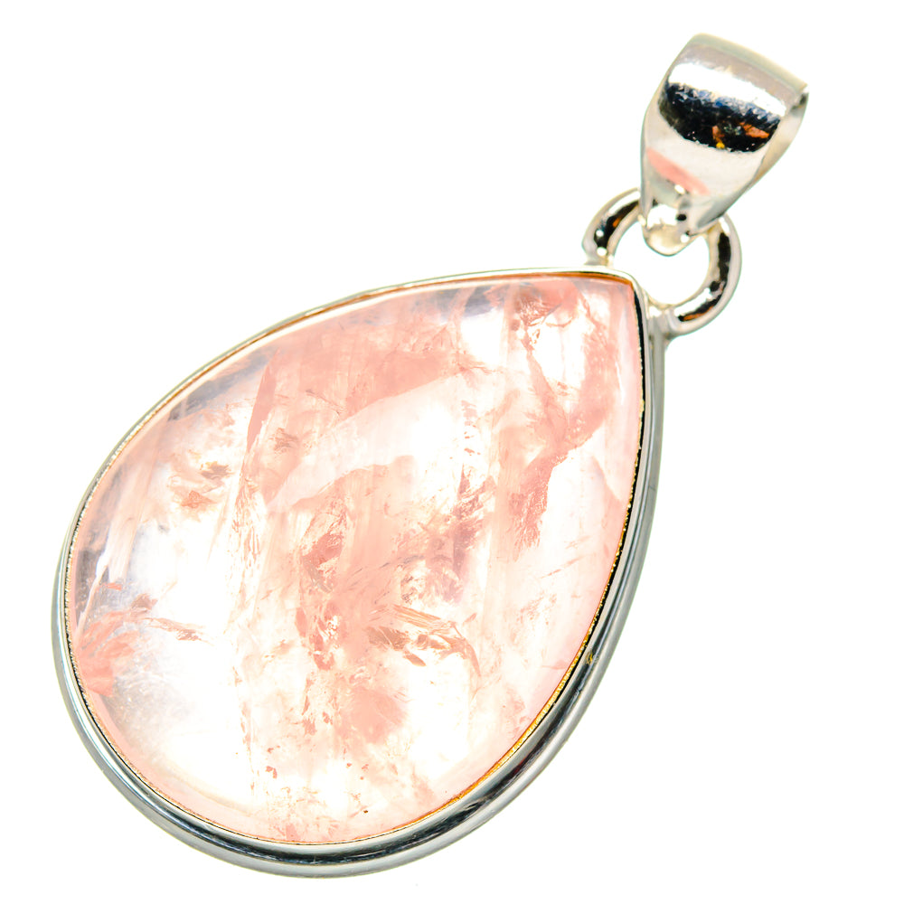 Rose Quartz Pendants handcrafted by Ana Silver Co - PD19886