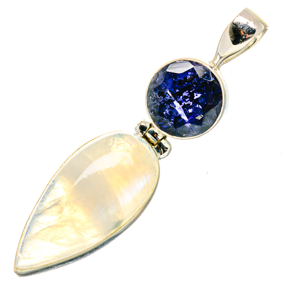 Rainbow Moonstone Pendants handcrafted by Ana Silver Co - PD19904
