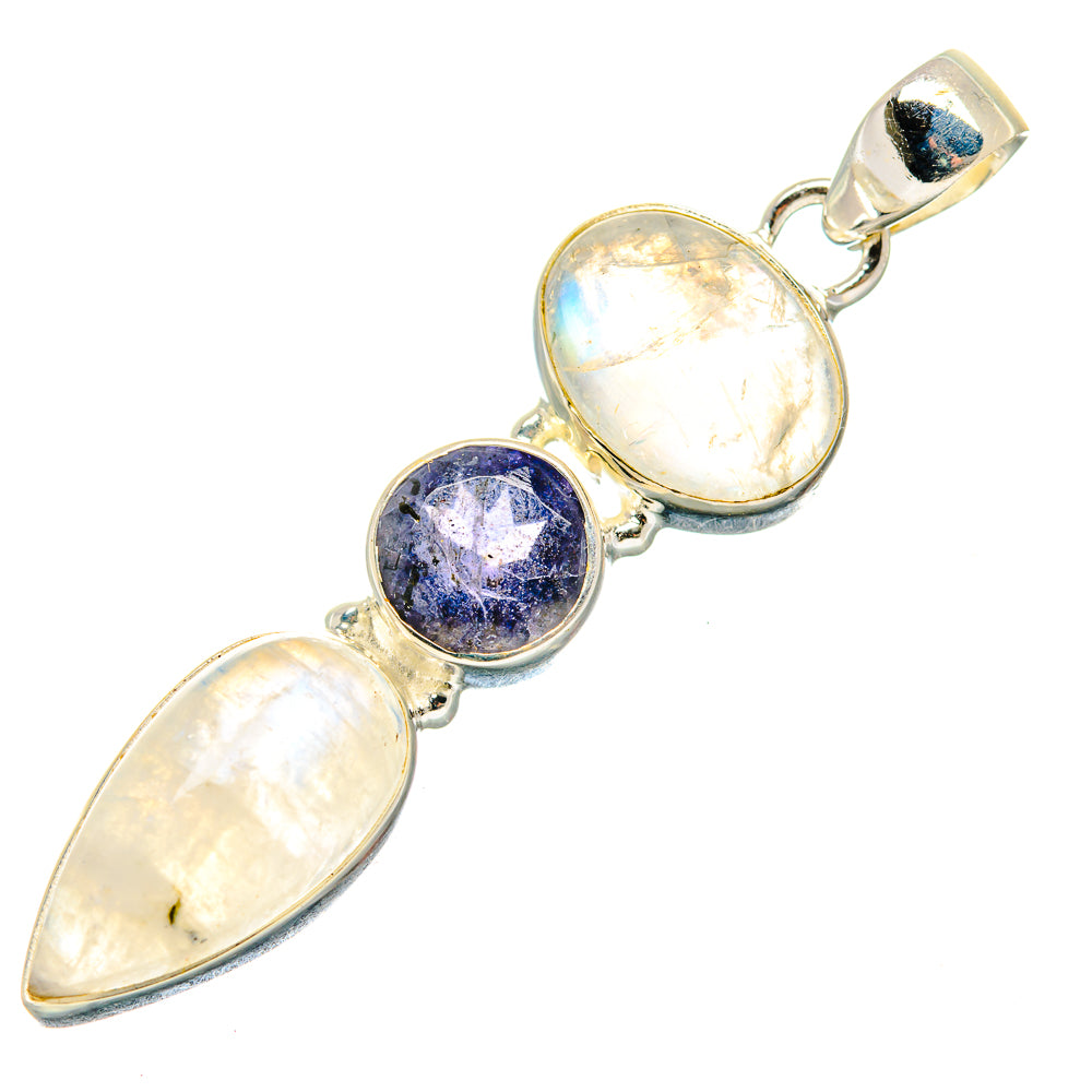 Rainbow Moonstone Pendants handcrafted by Ana Silver Co - PD19905