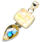 Rainbow Moonstone Pendants handcrafted by Ana Silver Co - PD19906