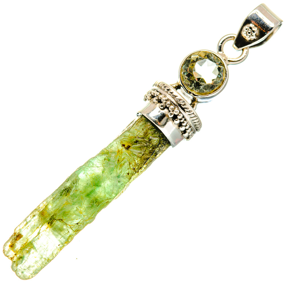 Green Kyanite Pendants handcrafted by Ana Silver Co - PD19917