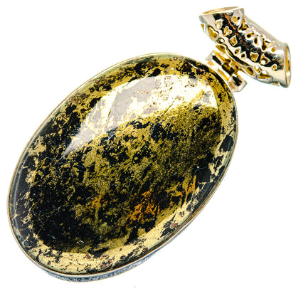 Pyrite In Black Onyx Pendants handcrafted by Ana Silver Co - PD19922