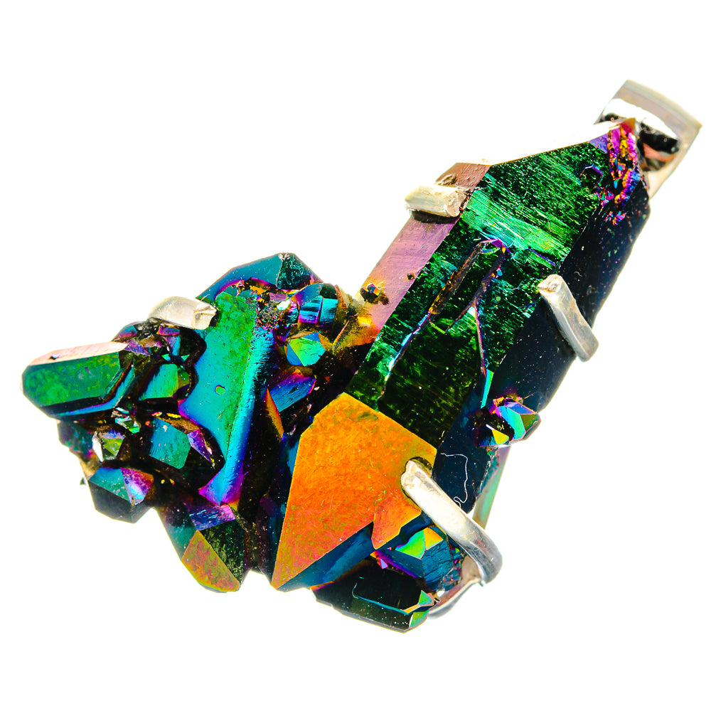 Titanium Sunshine Druzy Pendants handcrafted by Ana Silver Co - PD19941