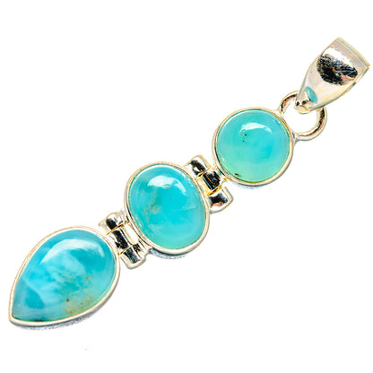 Larimar Pendants handcrafted by Ana Silver Co - PD20025