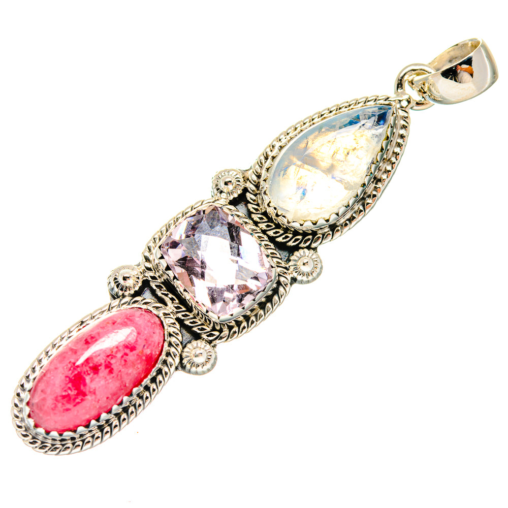 Rainbow Moonstone Pendants handcrafted by Ana Silver Co - PD20026