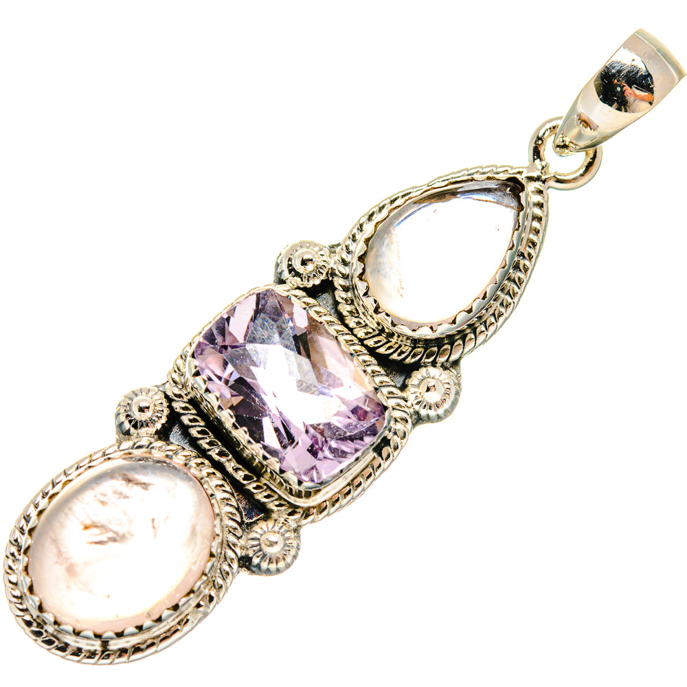 Rose Quartz Pendants handcrafted by Ana Silver Co - PD20027