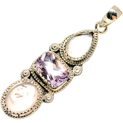 Rose Quartz Pendants handcrafted by Ana Silver Co - PD20027