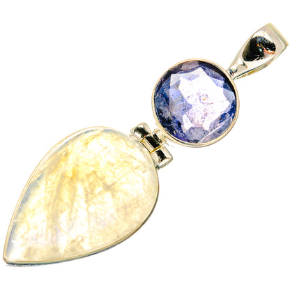 Rainbow Moonstone Pendants handcrafted by Ana Silver Co - PD20029