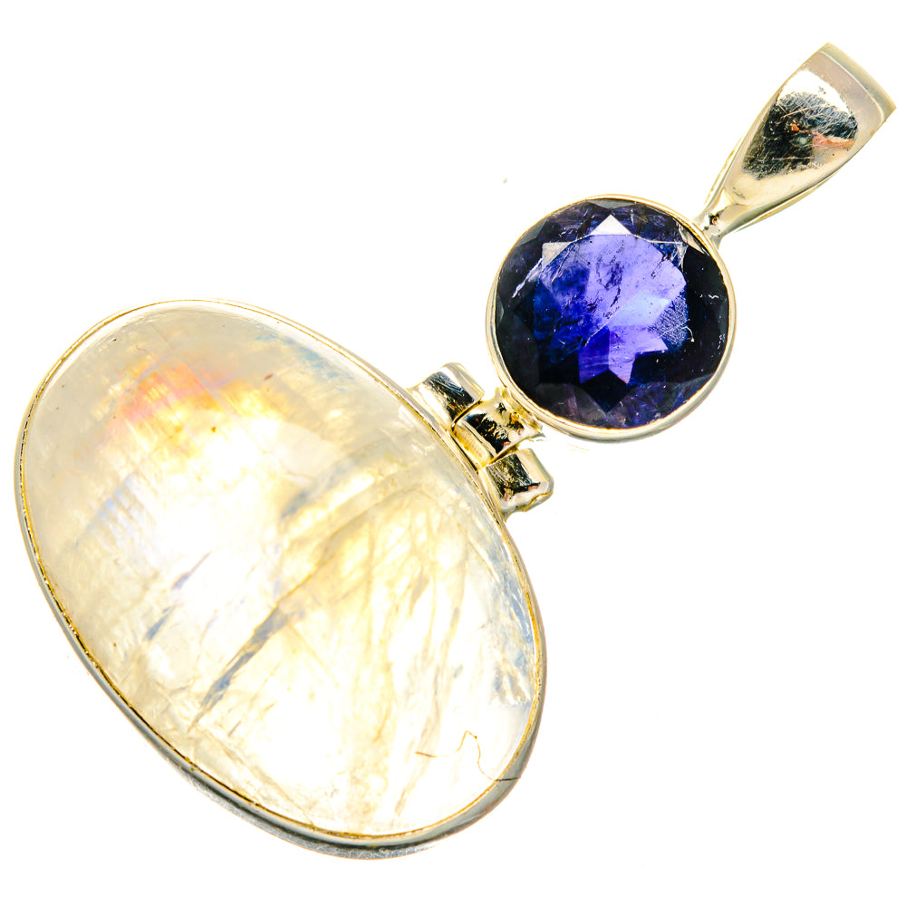 Rainbow Moonstone Pendants handcrafted by Ana Silver Co - PD20032