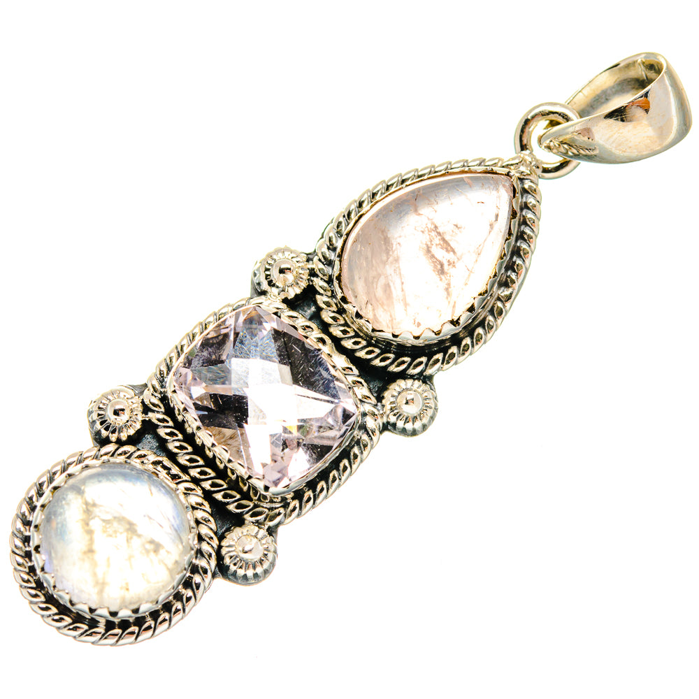 Rainbow Moonstone Pendants handcrafted by Ana Silver Co - PD20034