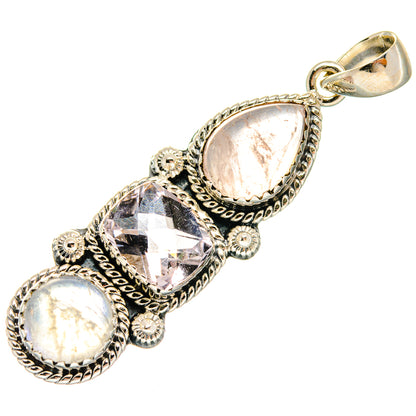 Rainbow Moonstone Pendants handcrafted by Ana Silver Co - PD20034