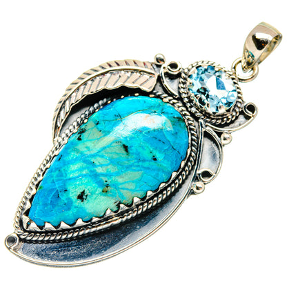 Chrysocolla Pendants handcrafted by Ana Silver Co - PD20042