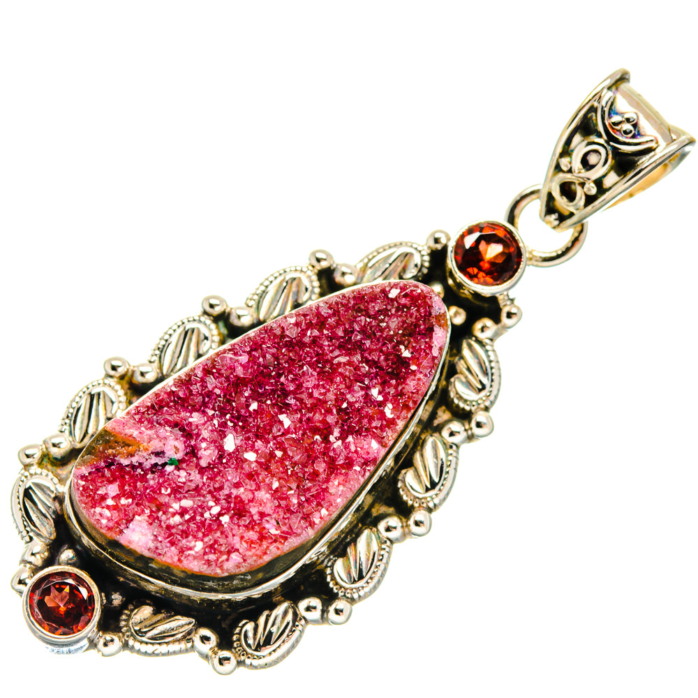 Cobalto Calcite Druzy Pendants handcrafted by Ana Silver Co - PD20048