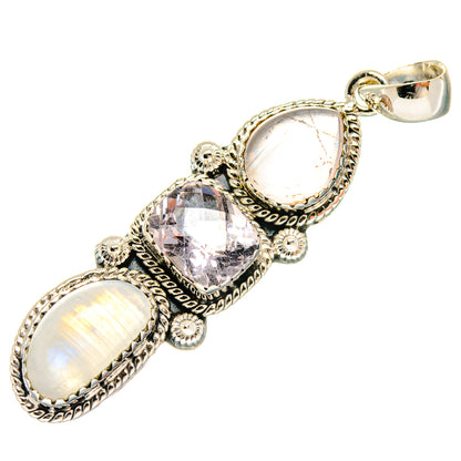 Rainbow Moonstone Pendants handcrafted by Ana Silver Co - PD20058