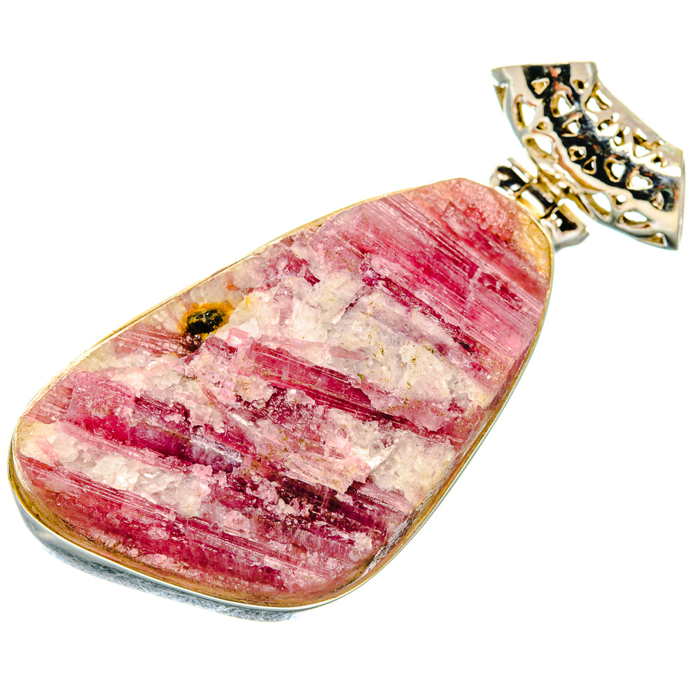 Pink Tourmaline In Quartz Pendants handcrafted by Ana Silver Co - PD20069