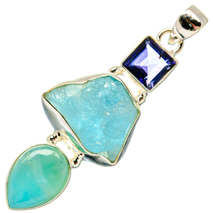 Aquamarine Pendants handcrafted by Ana Silver Co - PD20072