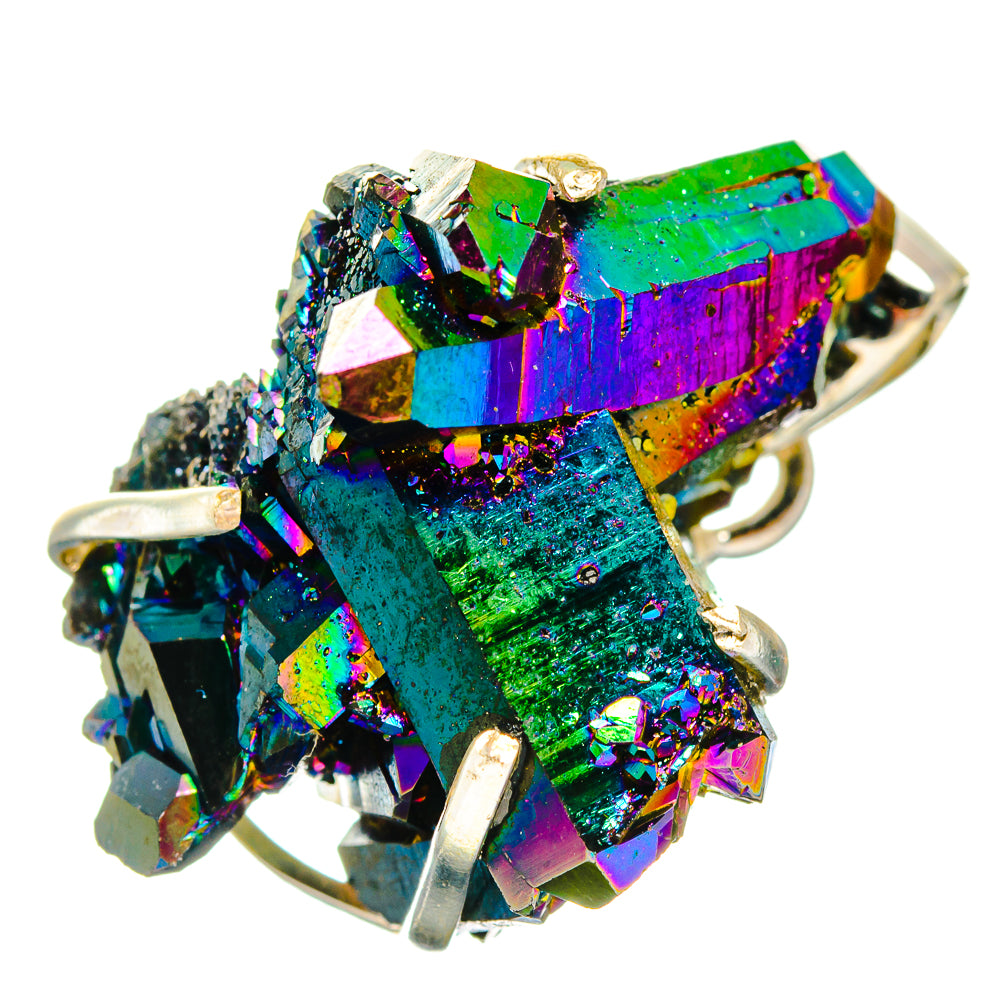 Titanium Sunshine Druzy Pendants handcrafted by Ana Silver Co - PD20087