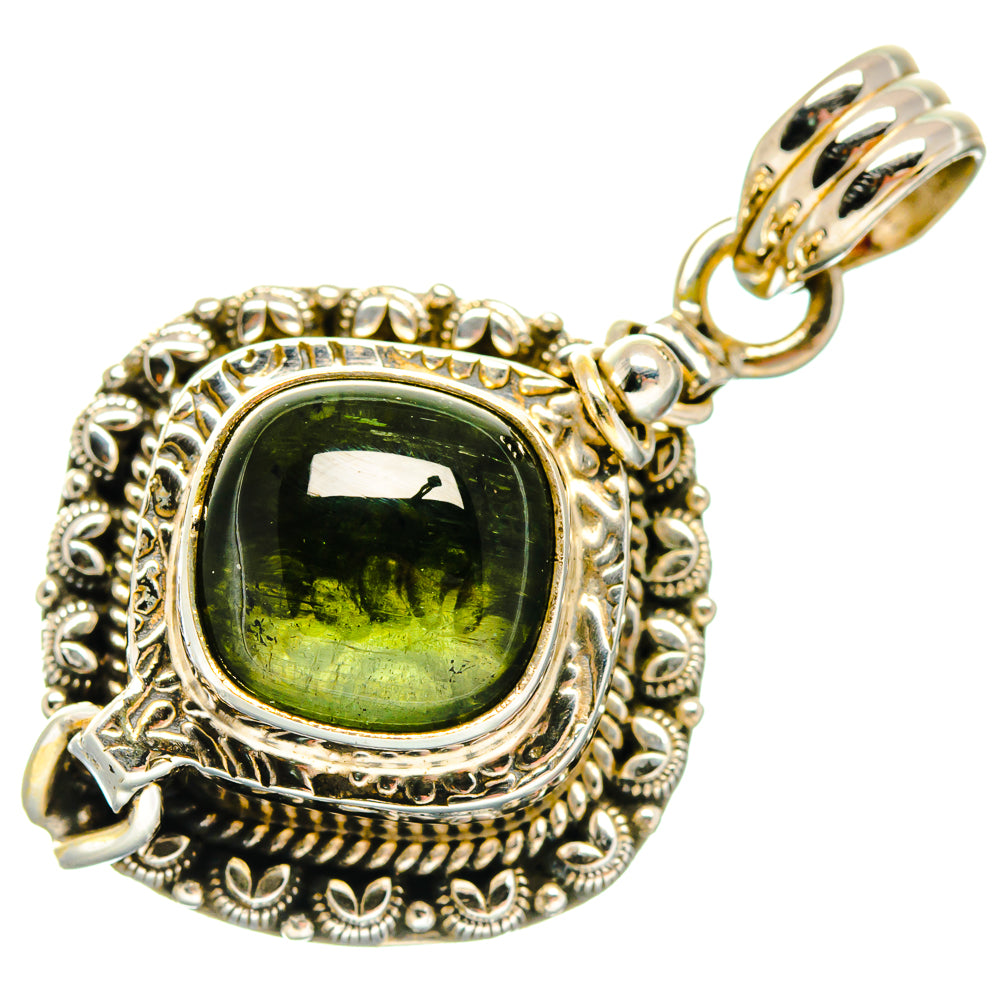 Green Tourmaline Pendants handcrafted by Ana Silver Co - PD20112