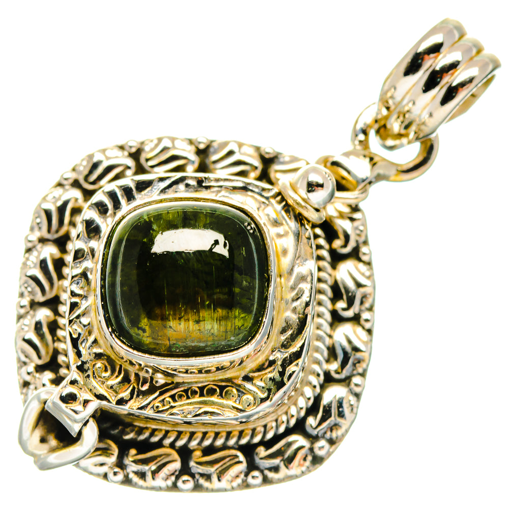 Green Tourmaline Pendants handcrafted by Ana Silver Co - PD20113 - Photo 2