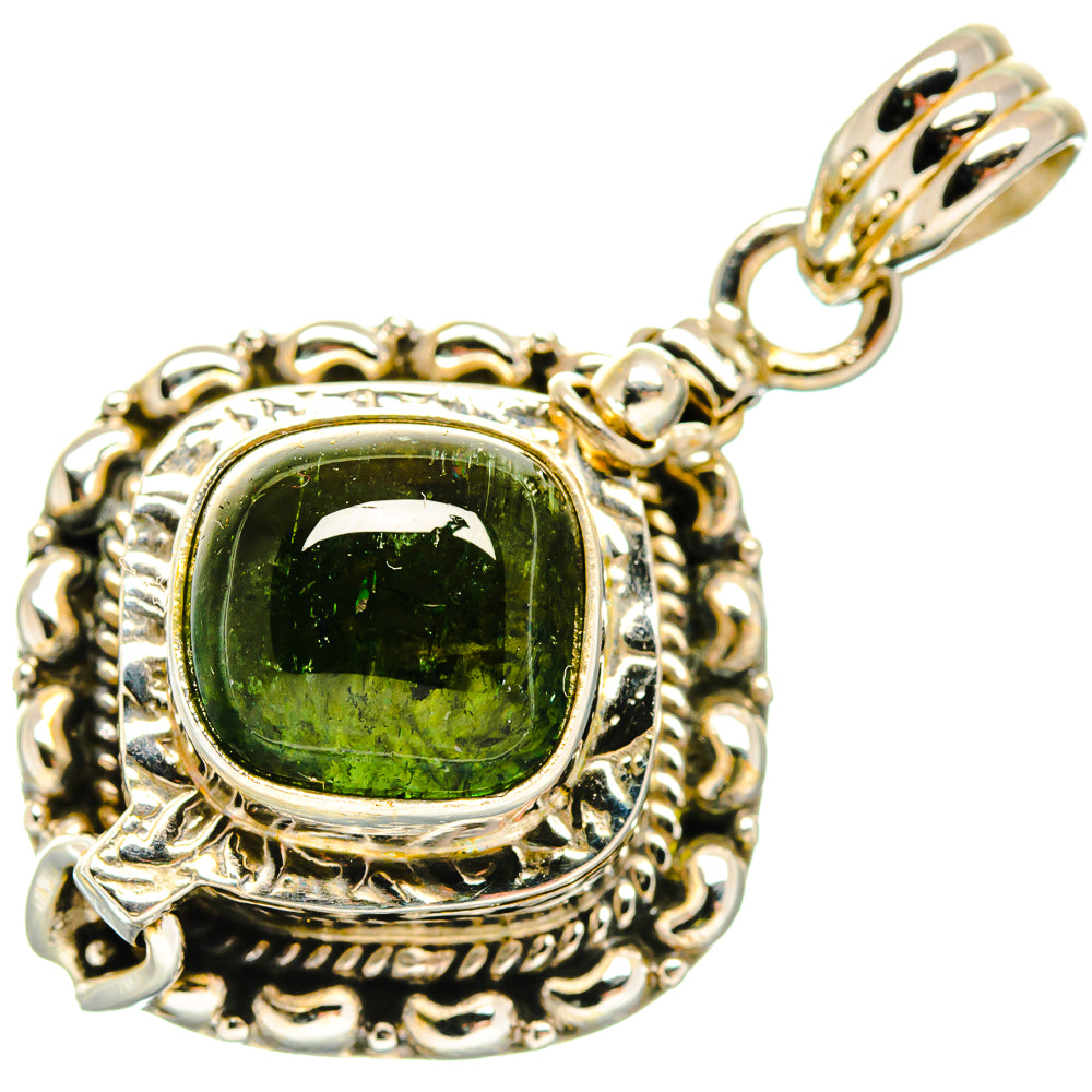 Green Tourmaline Pendants handcrafted by Ana Silver Co - PD20115