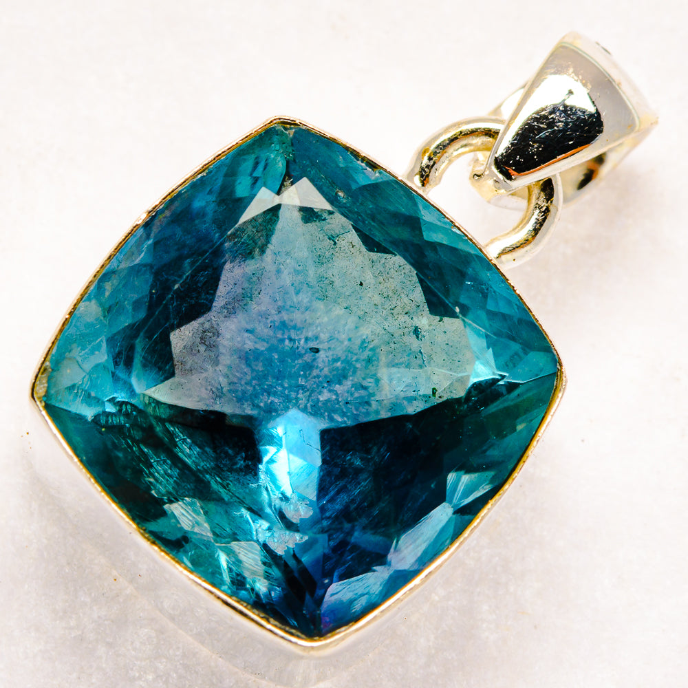 Blue Fluorite Pendants handcrafted by Ana Silver Co - PD20133