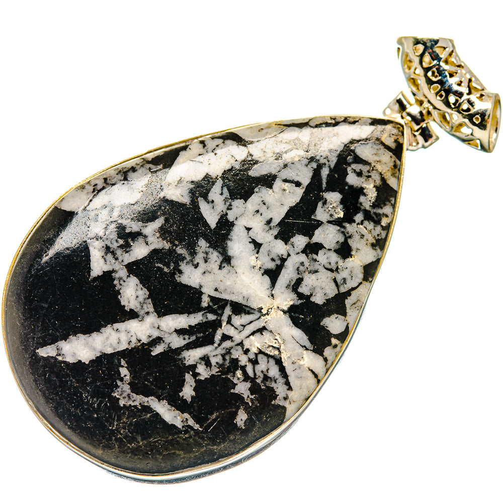 Chrysanthemum Stone Pendants handcrafted by Ana Silver Co - PD20181