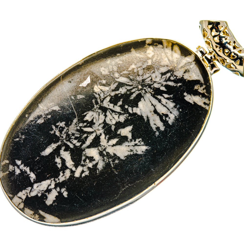 Chrysanthemum Stone Pendants handcrafted by Ana Silver Co - PD20183
