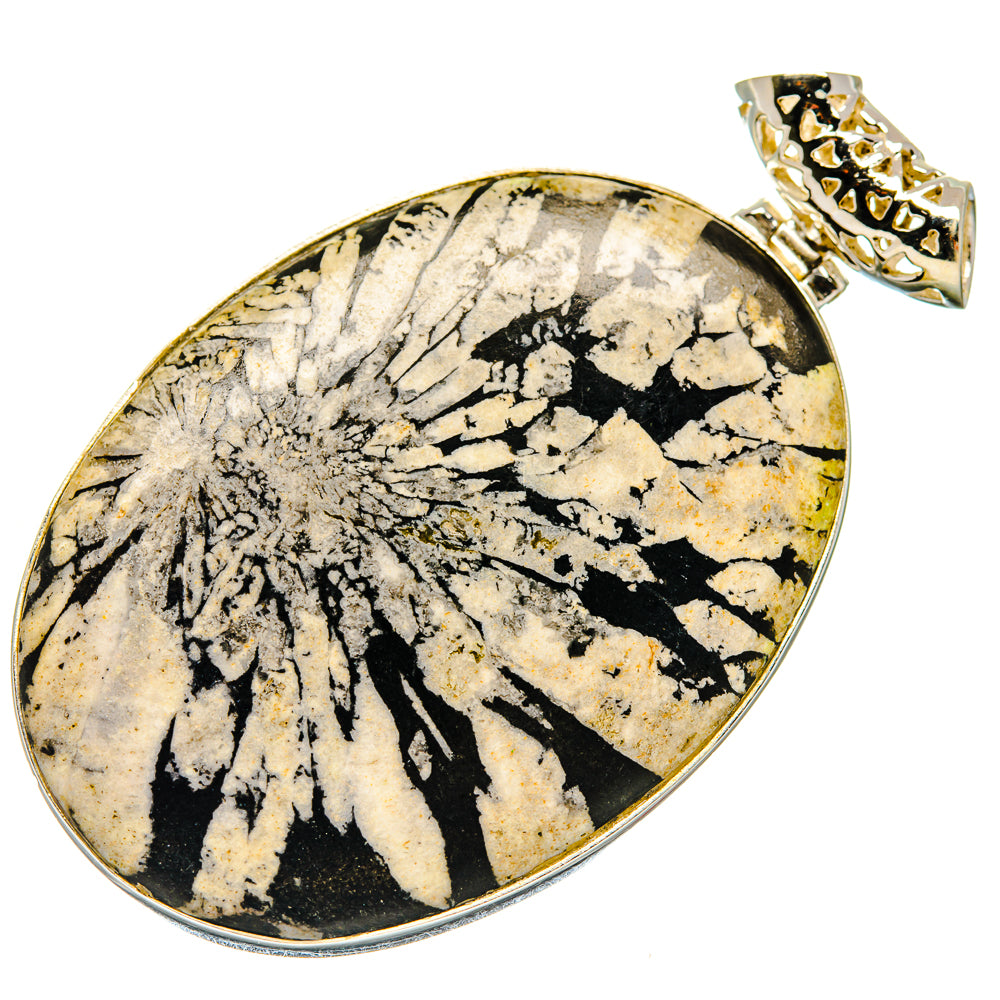 Chrysanthemum Stone Pendants handcrafted by Ana Silver Co - PD20186