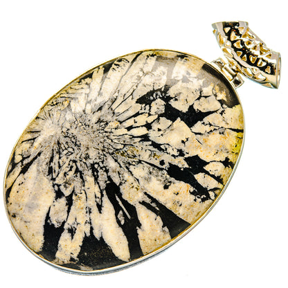 Chrysanthemum Stone Pendants handcrafted by Ana Silver Co - PD20186