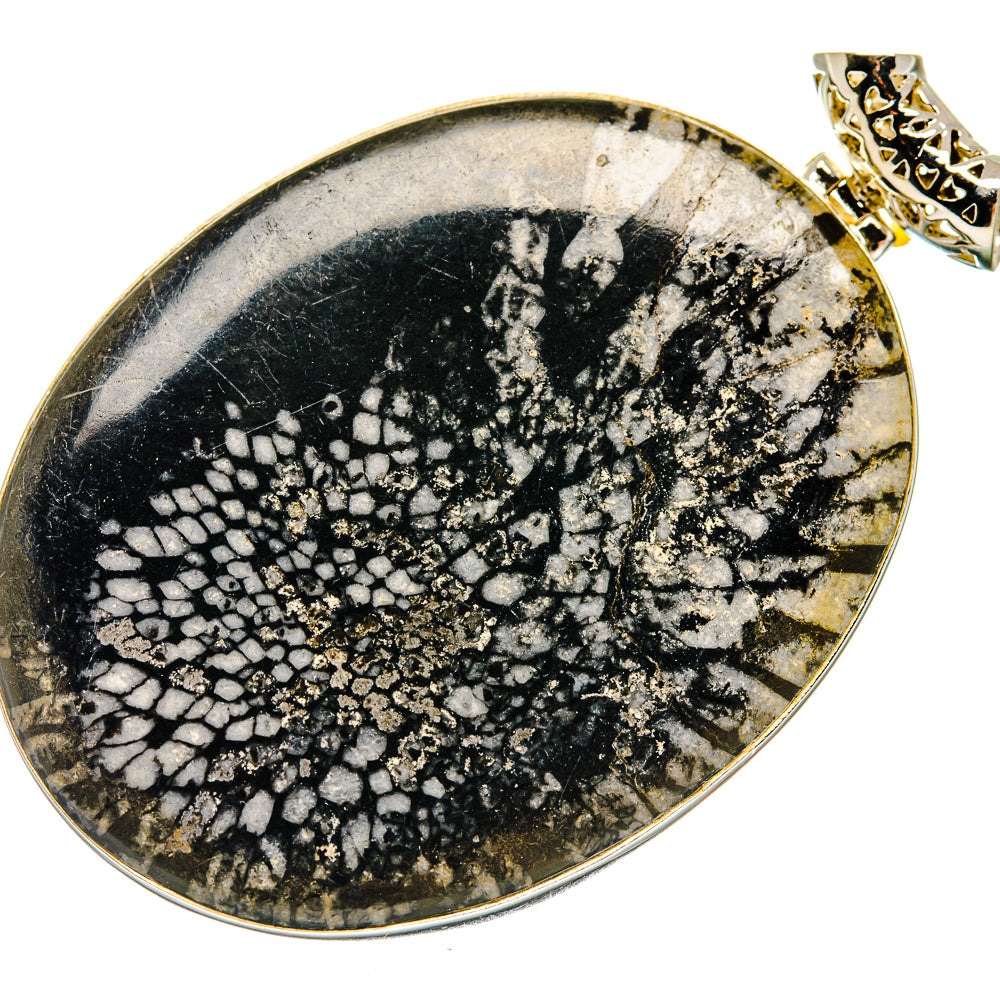 Chrysanthemum Stone Pendants handcrafted by Ana Silver Co - PD20188