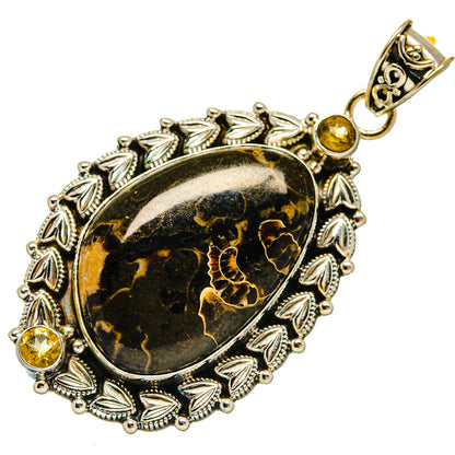 Turritella Agate Pendants handcrafted by Ana Silver Co - PD20194