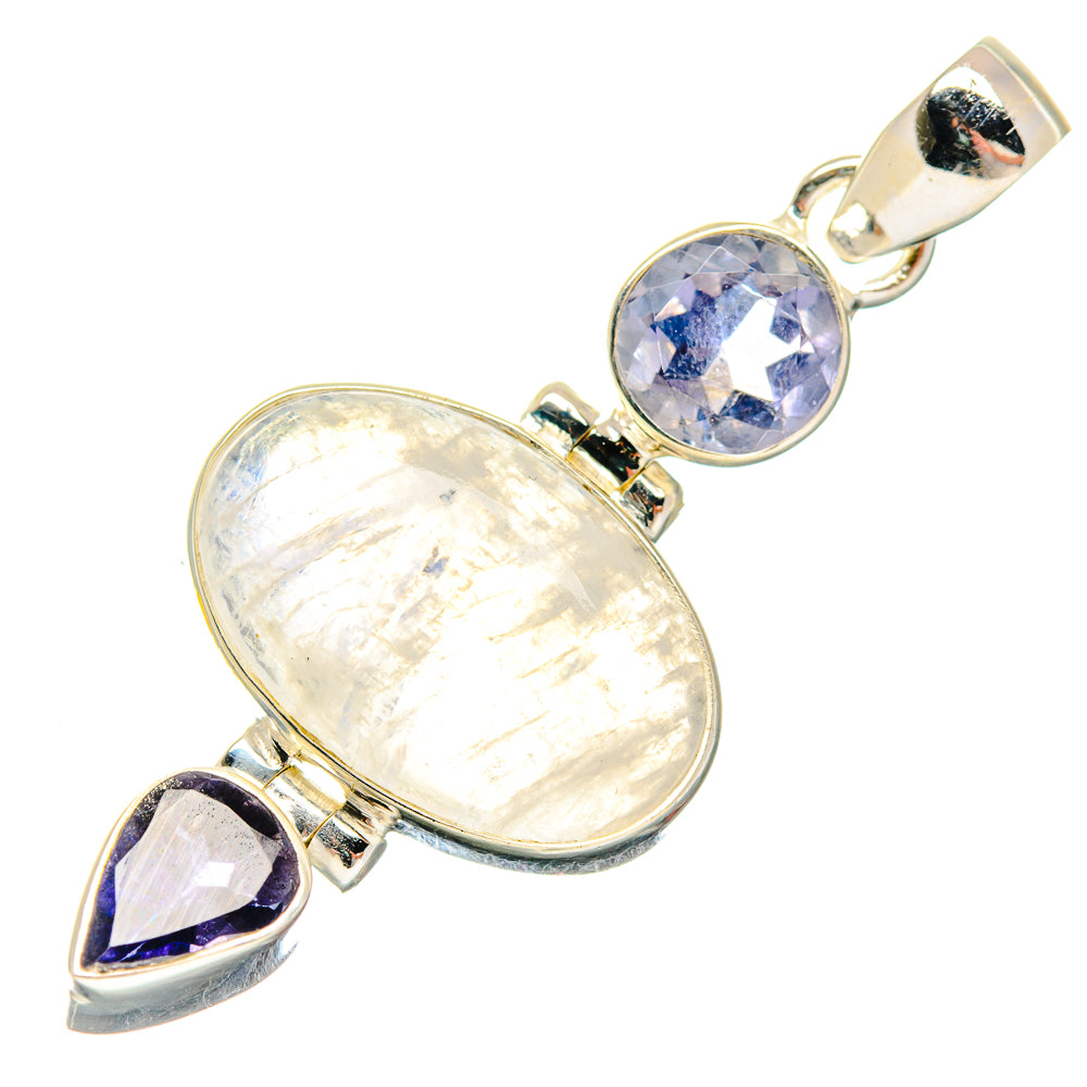 Rainbow Moonstone Pendants handcrafted by Ana Silver Co - PD20229