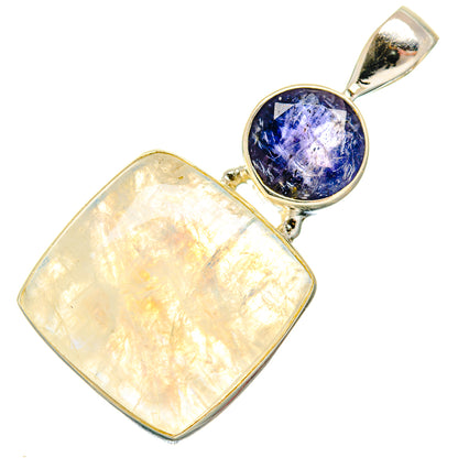 Rainbow Moonstone Pendants handcrafted by Ana Silver Co - PD20257
