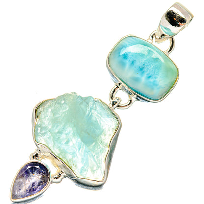 Aquamarine Pendants handcrafted by Ana Silver Co - PD20258