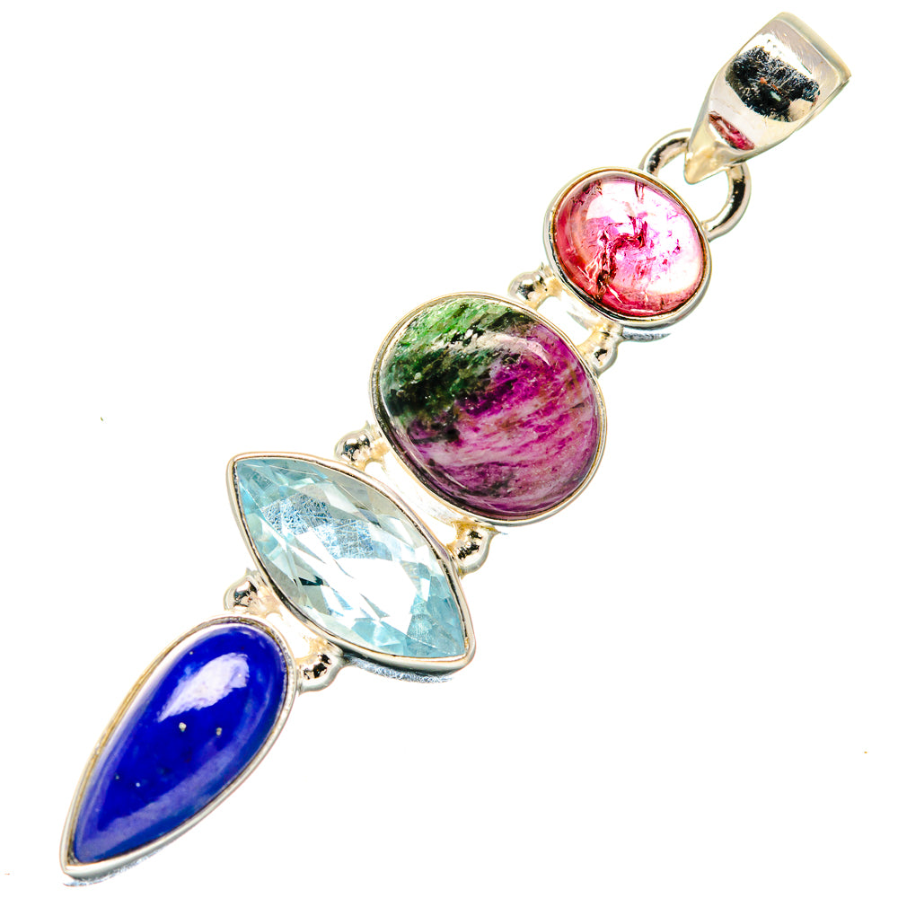 Ruby Zoisite Pendants handcrafted by Ana Silver Co - PD20269