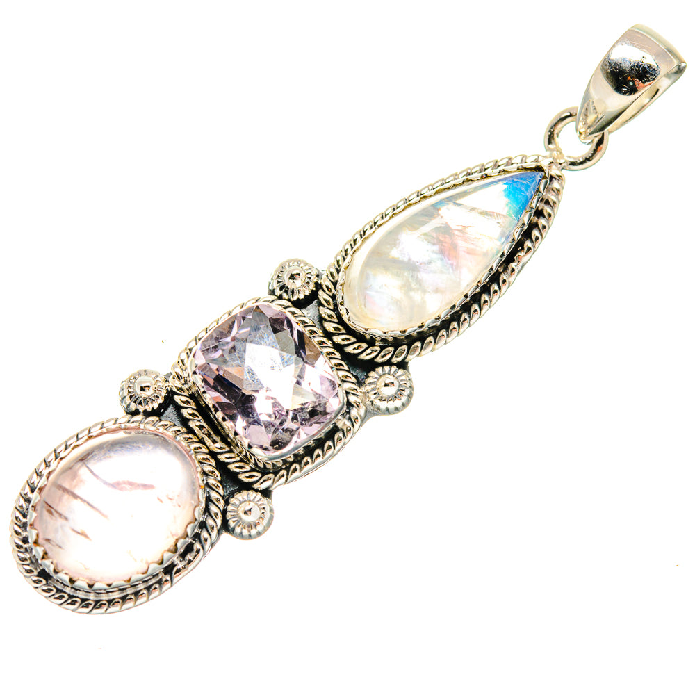Rainbow Moonstone Pendants handcrafted by Ana Silver Co - PD20272