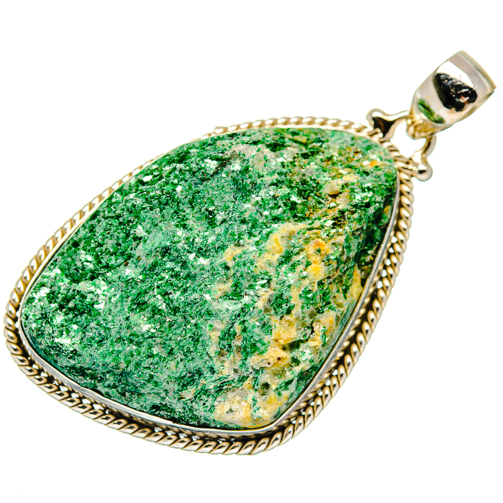 Chrysoprase Pendants handcrafted by Ana Silver Co - PD20297 - Photo 2