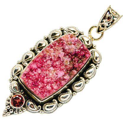 Cobalto Calcite Druzy Pendants handcrafted by Ana Silver Co - PD20310
