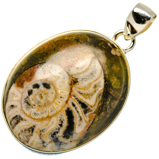Turritella Agate Pendants handcrafted by Ana Silver Co - PD20312