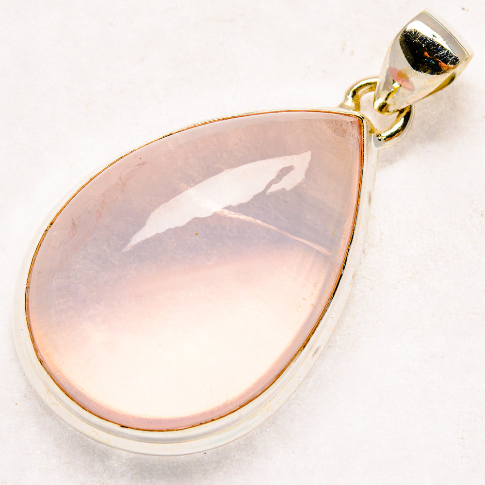 Rose Quartz Pendants handcrafted by Ana Silver Co - PD20324
