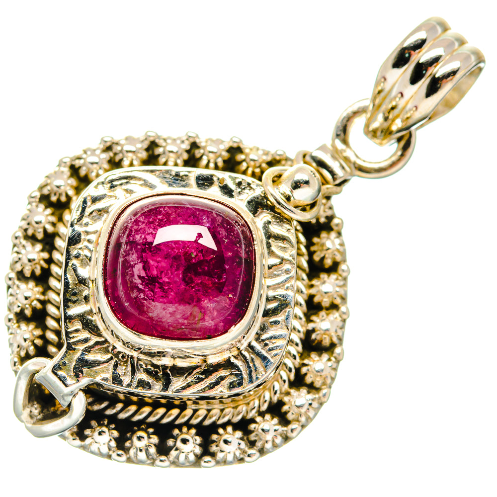 Pink Tourmaline Pendants handcrafted by Ana Silver Co - PD20336