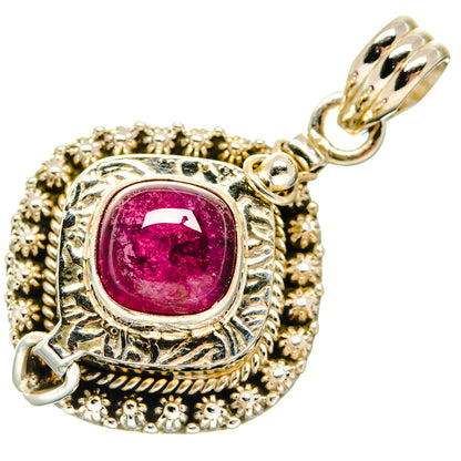 Pink Tourmaline Pendants handcrafted by Ana Silver Co - PD20336