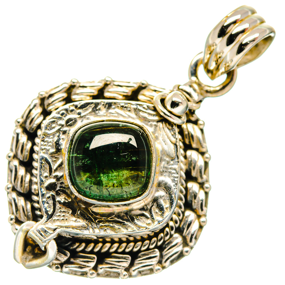 Green Tourmaline Pendants handcrafted by Ana Silver Co - PD20337