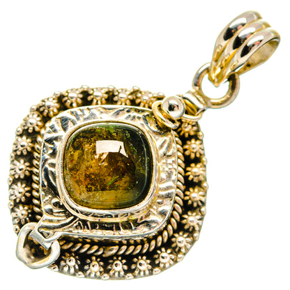 Green Tourmaline Pendants handcrafted by Ana Silver Co - PD20350